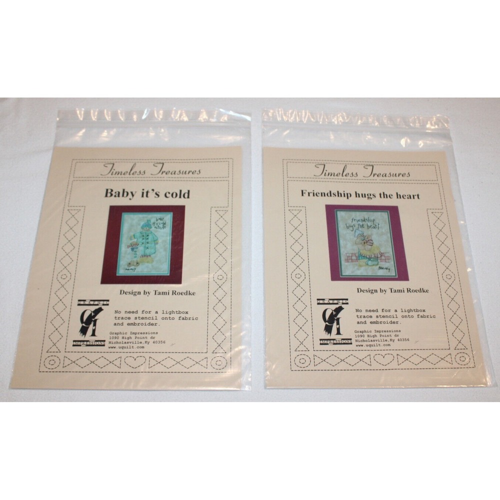 12 Timeless Treasures embroidery patterns templates by Tami Roedke lot